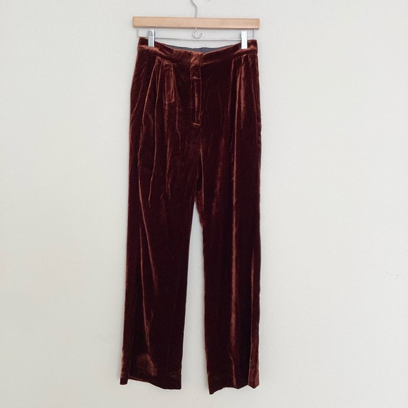 Brunello Cucinelli Velvet Brown Pants SZ 2